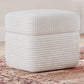 Wisteria Upholstered Storage Ottoman in Frosty Corduroy