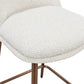 Wyatt Upholstered Counter Stool in Ricotta Boucle and Bronze Metal