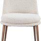Wyatt Upholstered Dining Chair in Ricotta Boucle and Bronze Metal