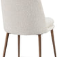 Wyatt Upholstered Dining Chair in Ricotta Boucle and Bronze Metal
