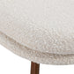 Wyatt Upholstered Dining Chair in Ricotta Boucle and Bronze Metal