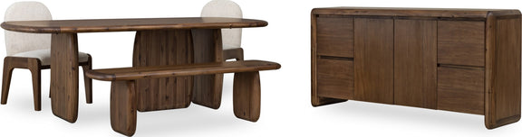 Xolani Acacia Wood Bench in Impala