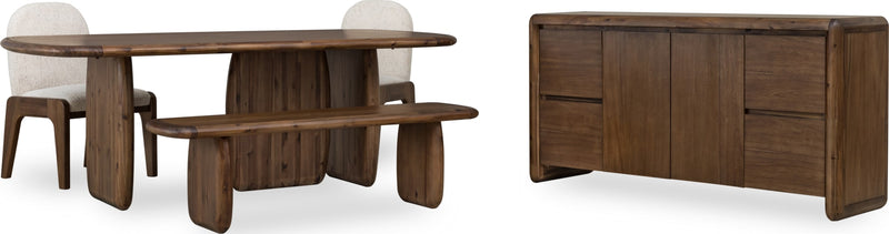 Xolani Acacia Wood Bench in Impala