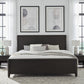Xolani Queen-Size Acacia Wood Platform Bed in Jaguar