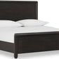 Xolani California King-Size Acacia Wood Platform Bed in Jaguar