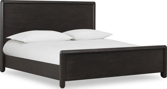 Xolani California King-Size Acacia Wood Platform Bed in Jaguar