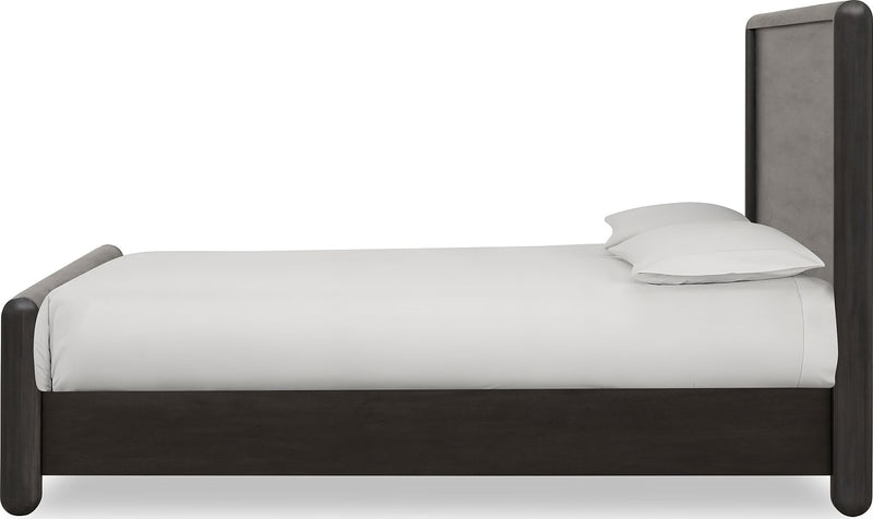 Xolani Queen-Size Acacia Wood Platform Bed in Jaguar