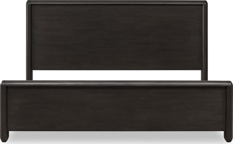 Xolani Queen-Size Acacia Wood Platform Bed in Jaguar