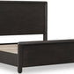 Xolani Queen-Size Acacia Wood Platform Bed in Jaguar