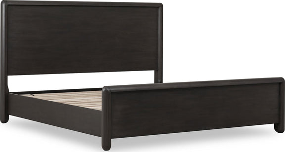 Xolani King-Size Acacia Wood Platform Bed in Jaguar