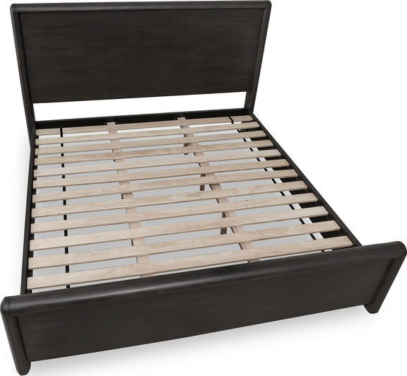 Xolani California King-Size Acacia Wood Platform Bed in Jaguar