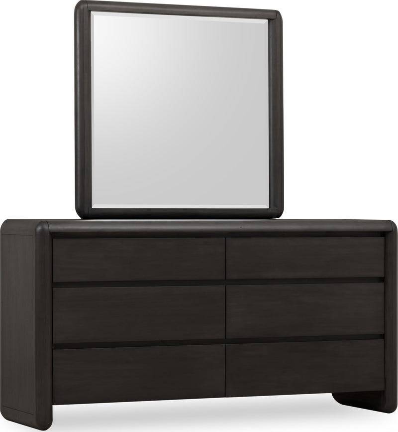 Xolani Beveled Glass Wall or Dresser Mirror in Jaguar