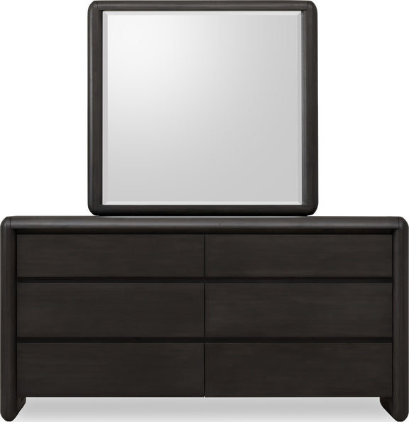 Xolani Beveled Glass Wall or Dresser Mirror in Jaguar