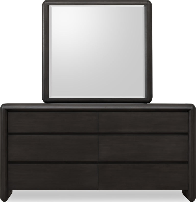 Xolani Beveled Glass Wall or Dresser Mirror in Jaguar