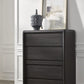 Xolani Five Drawer Acacia Wood Chest with Jewelry Tray in Jaguar