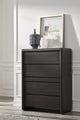 Xolani Five Drawer Acacia Wood Chest with Jewelry Tray in Jaguar