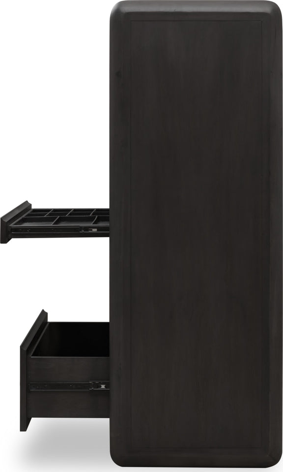 Xolani Five Drawer Acacia Wood Chest with Jewelry Tray in Jaguar