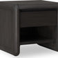 Xolani One Drawer Acacia Wood Nightstand in Jaguar
