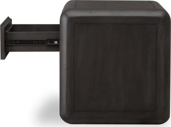 Xolani One Drawer Acacia Wood Nightstand in Jaguar