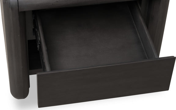 Xolani One Drawer Acacia Wood Nightstand in Jaguar