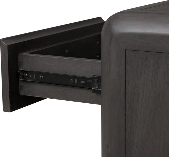 Xolani One Drawer Acacia Wood Nightstand in Jaguar