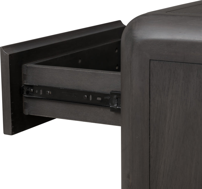 Xolani One Drawer Acacia Wood Nightstand in Jaguar