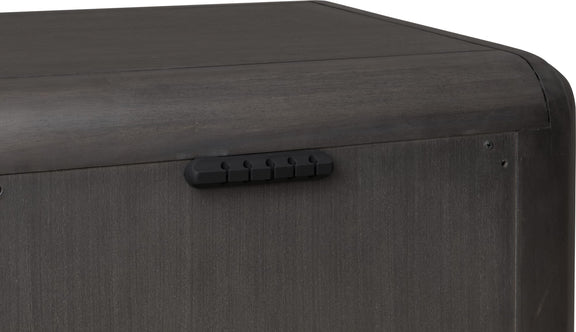 Xolani One Drawer Acacia Wood Nightstand in Jaguar