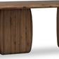 Xolani Rectangular Acacia Wood Pedestal Table in Impala