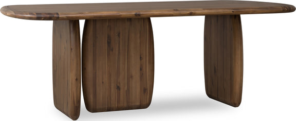 Xolani Rectangular Acacia Wood Pedestal Table in Impala