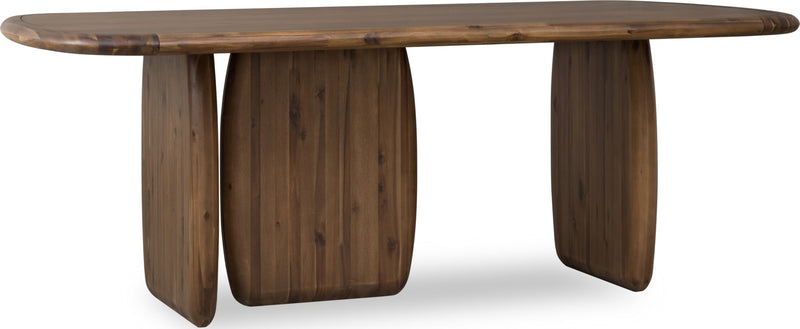 Xolani Rectangular Acacia Wood Pedestal Table in Impala