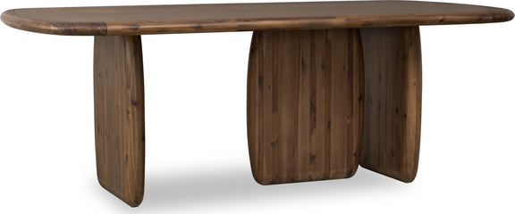Xolani Rectangular Acacia Wood Pedestal Table in Impala