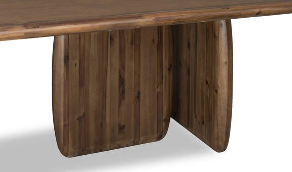 Xolani Rectangular Acacia Wood Pedestal Table in Impala