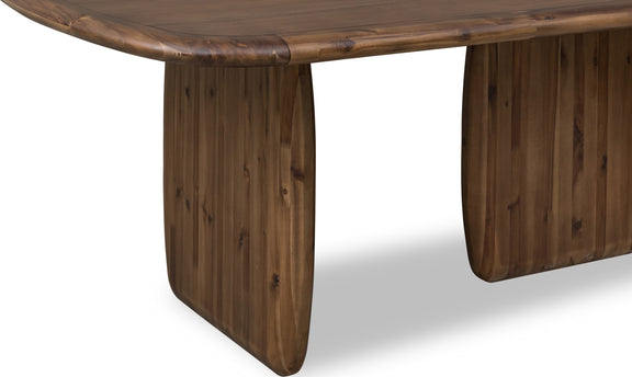 Xolani Rectangular Acacia Wood Pedestal Table in Impala