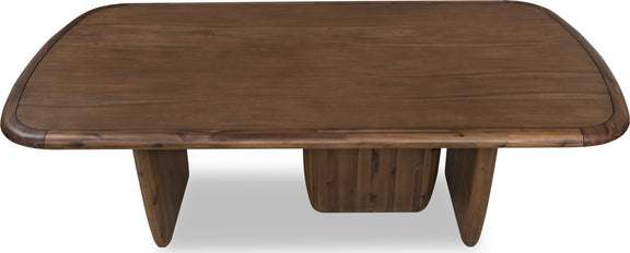 Xolani Rectangular Acacia Wood Pedestal Table in Impala