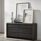 Xolani Six Drawer Acacia Wood Dresser in Jaguar