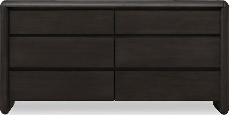 Xolani Six Drawer Acacia Wood Dresser in Jaguar