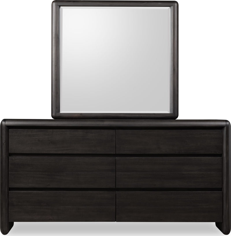 Xolani Six Drawer Acacia Wood Dresser in Jaguar