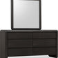 Xolani Six Drawer Acacia Wood Dresser in Jaguar