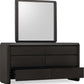 Xolani Six Drawer Acacia Wood Dresser in Jaguar