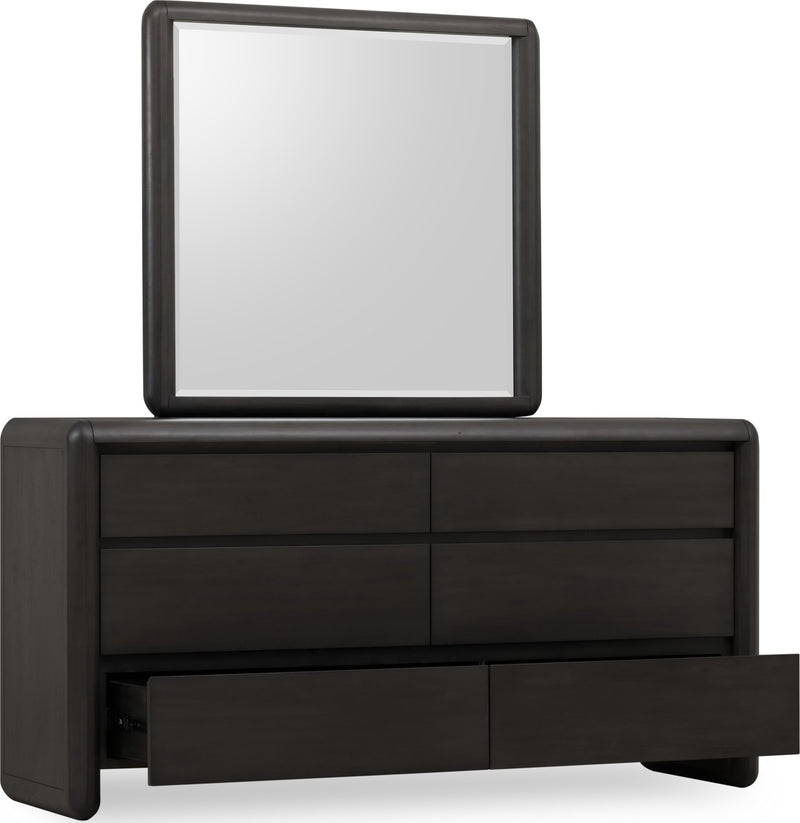 Xolani Six Drawer Acacia Wood Dresser in Jaguar