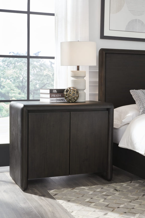 Xolani Two Door Acacia Wood Cabinet in Jaguar