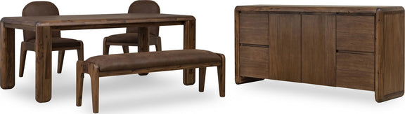 Xolani Two Door Four Drawer Acacia Wood Sideboard in Impala