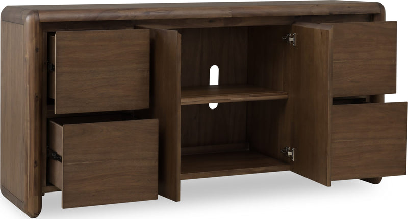 Xolani Two Door Four Drawer Acacia Wood Sideboard in Impala