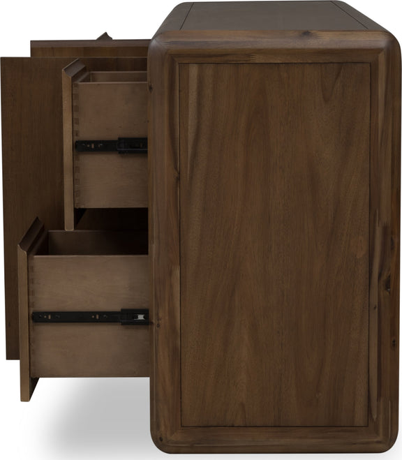 Xolani Two Door Four Drawer Acacia Wood Sideboard in Impala