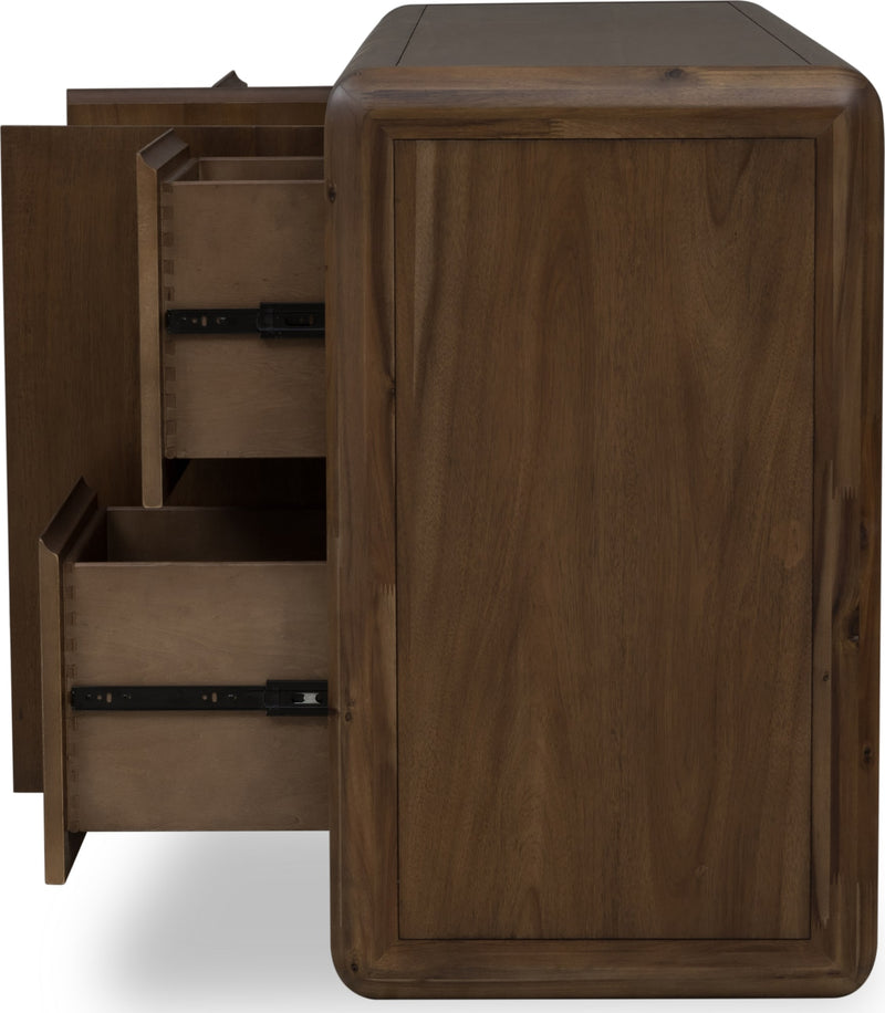 Xolani Two Door Four Drawer Acacia Wood Sideboard in Impala