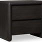 Xolani Two Drawer Acacia Wood Nightstand in Jaguar