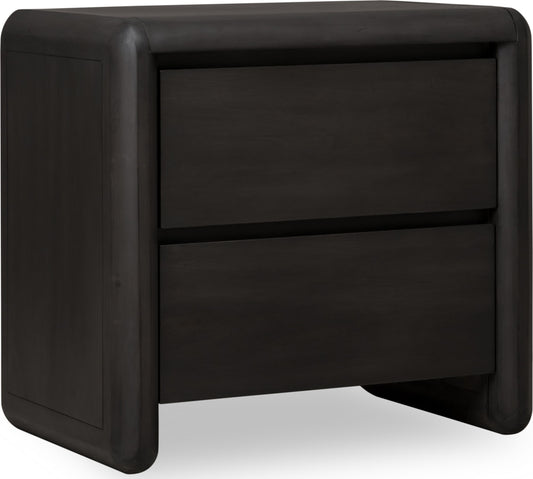 Xolani Two Drawer Acacia Wood Nightstand in Jaguar