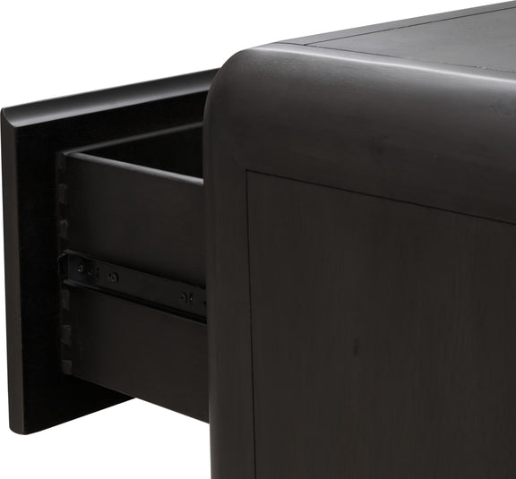 Xolani Two Drawer Acacia Wood Nightstand in Jaguar
