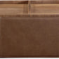 Yeal Leather Upholstered Storage Coffee Table with Wooden Tray Top and Casters