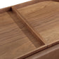 Yeal Leather Upholstered Storage Coffee Table with Wooden Tray Top and Casters
